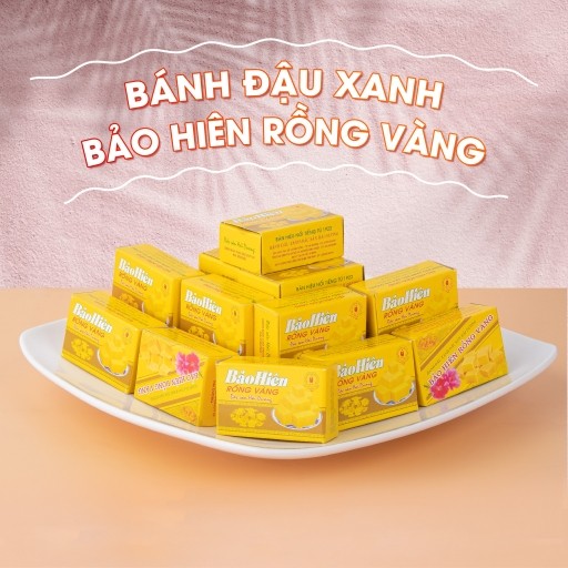 Bánh đậu xanh bảo hiên rồng vàng